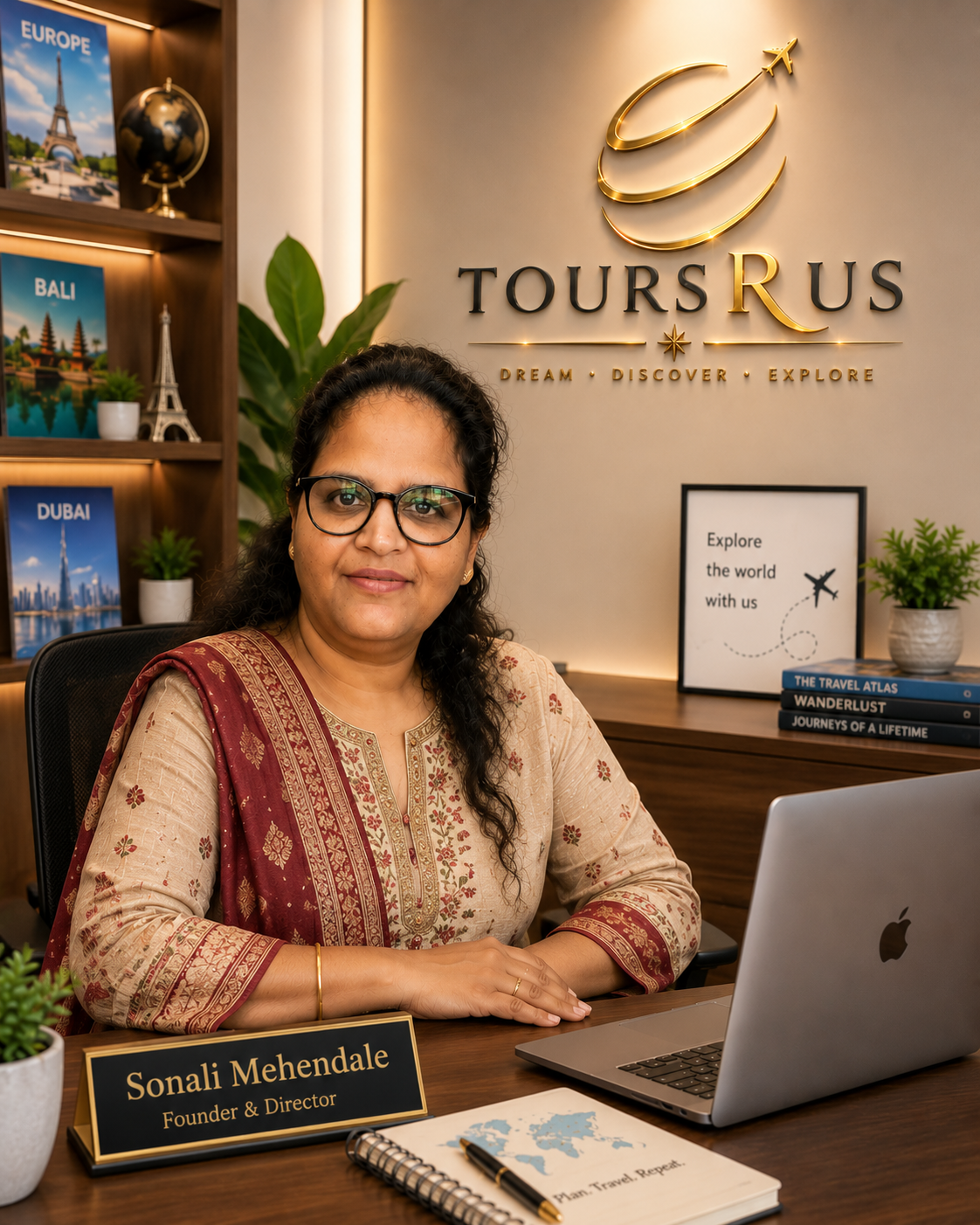 Sonali Mehendale, Founder & Director of Tours R Us, at her Mumbai office